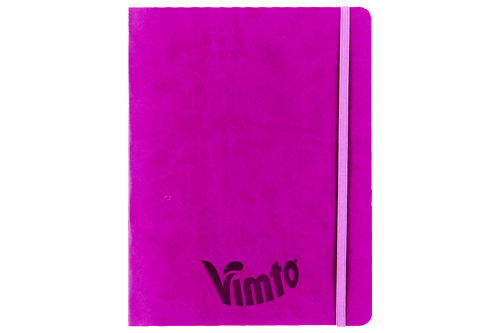 Softcover-Notizbuch mit rosa Kunstleder